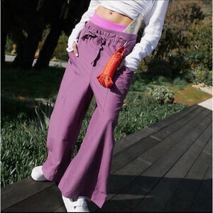 Free People / FP Movement Fresh Start Pants Eggplant Size L Casual Lightweight